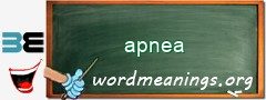 WordMeaning blackboard for apnea